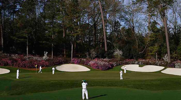 The 13th green is pictured in an AP file photo.